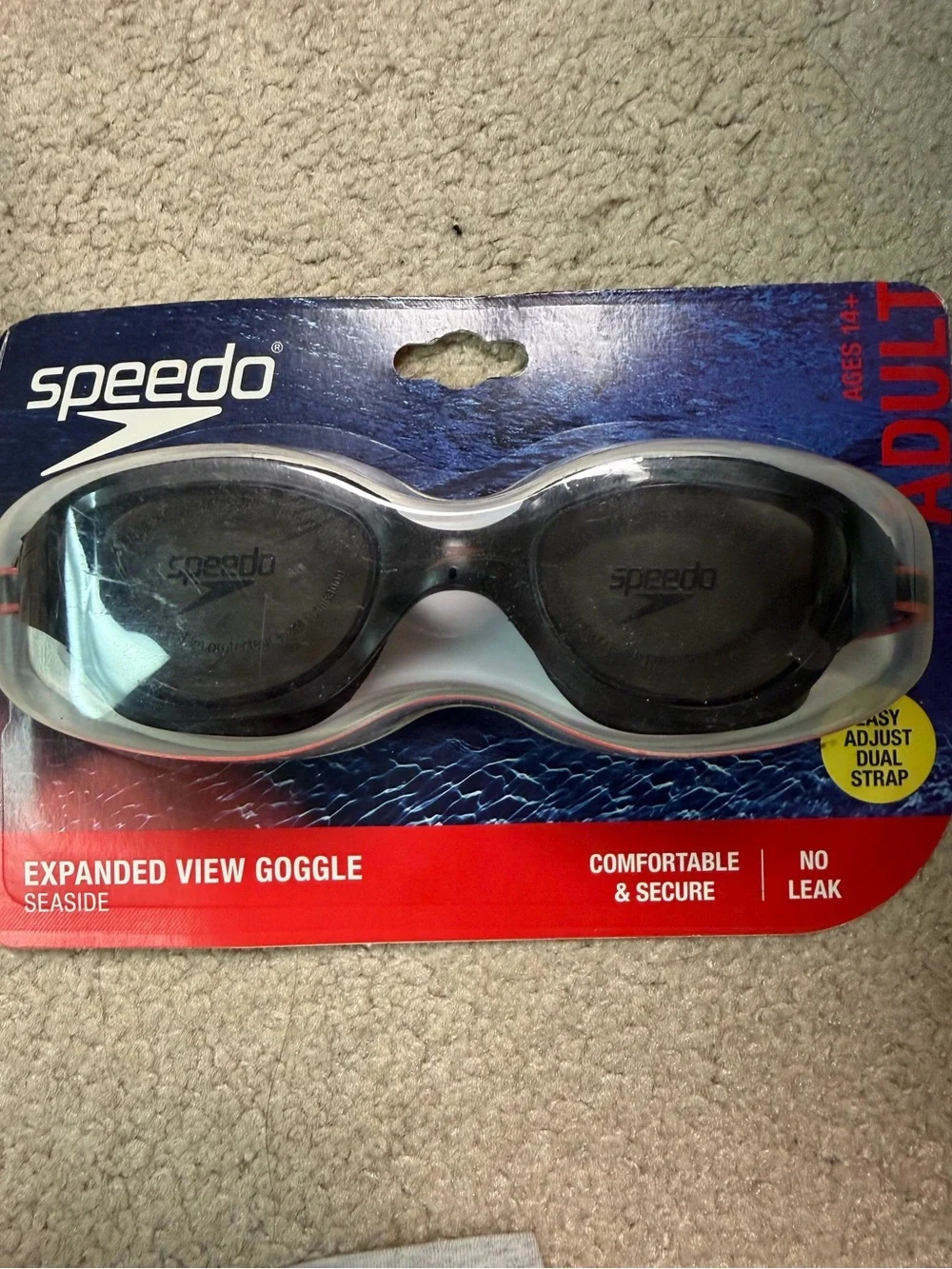 NEW!! Speedo Seaside expanded-view adult swim goggles